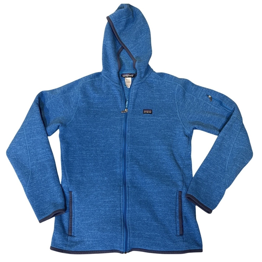 Patagonia Better Sweater Hoody Womens Medium Blue Full Zip Fleece Jacket XL